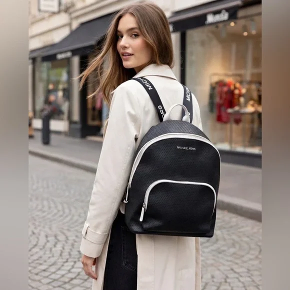 Michael Kors Lacey Medium Leather Backpack - Picture 1 of 17